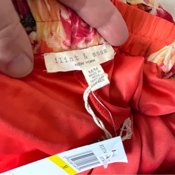 Flint & Moss‎ New York Orange Floral Mini Skirt Medium NWT - Picture 10 of 13